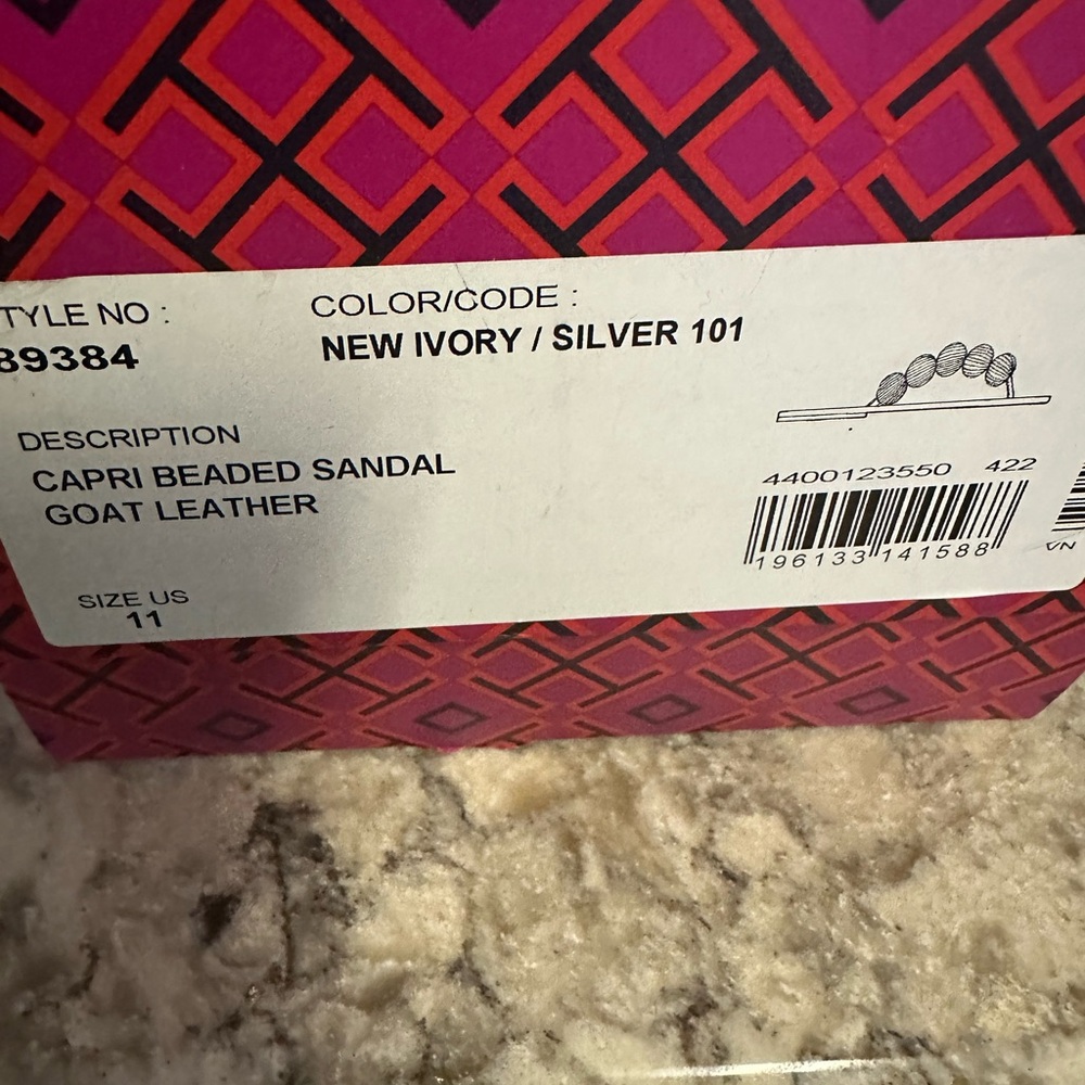 NWOT•Tory Burch Capri Beaded Sandal• - Picture 4 of 4